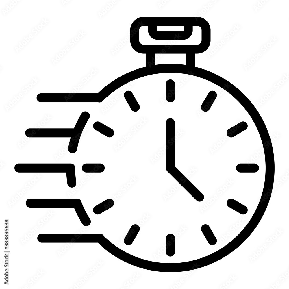 Poster fast delivery stopwatch icon. outline fast delivery stopwatch vector icon for web design isolated on