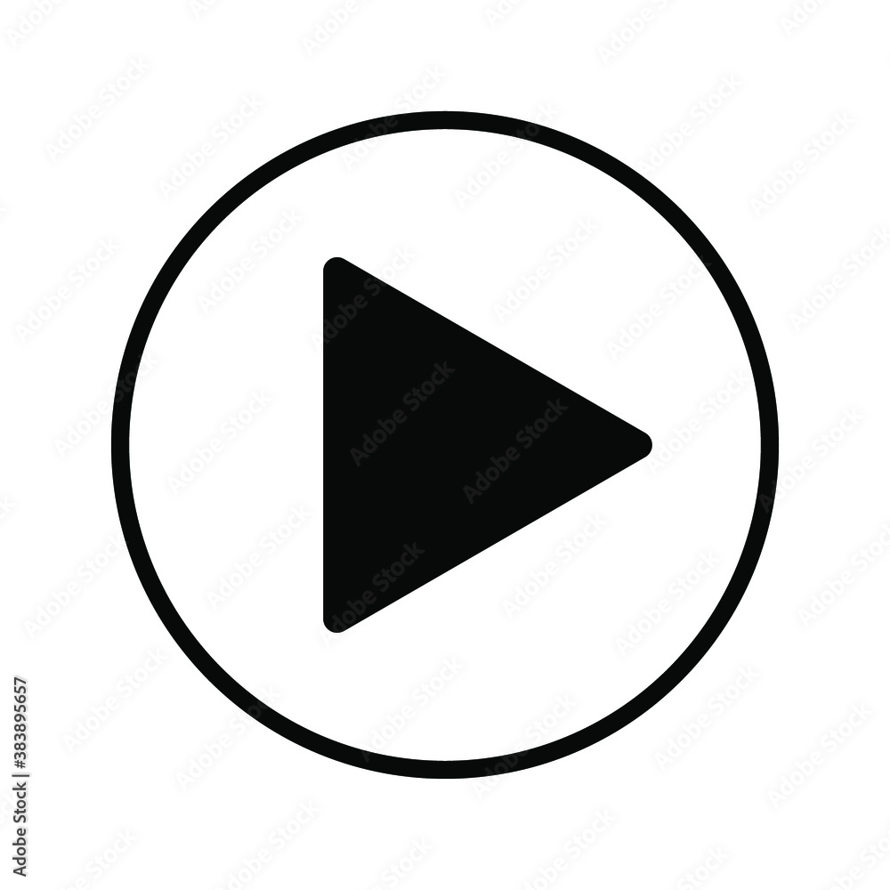 Poster play and pause button vector icon. video play button symbol vector illustration color editable. eps 