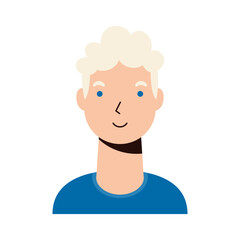 blond young man male avatar character