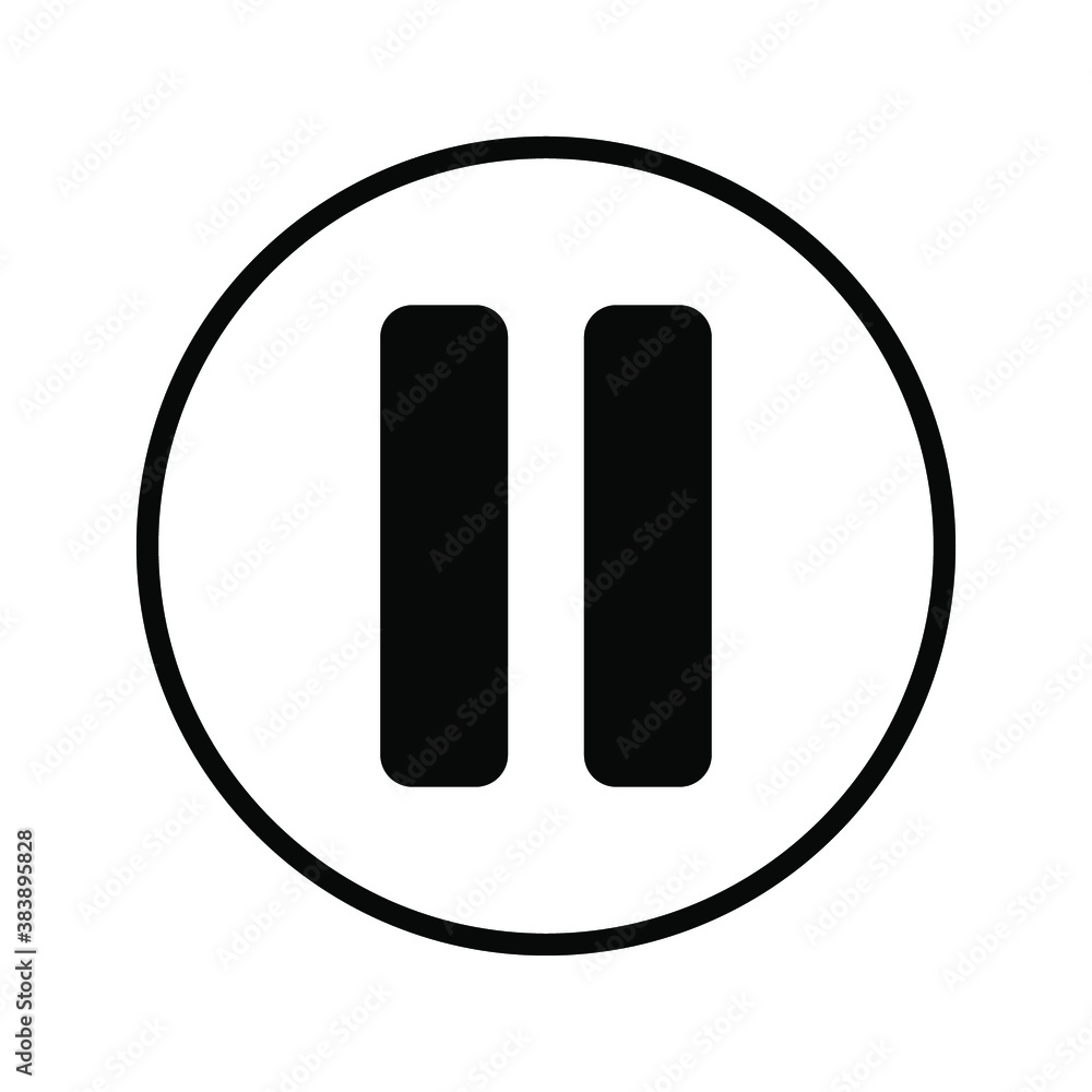 Poster play and pause button vector icon. video play button symbol vector illustration color editable. eps 