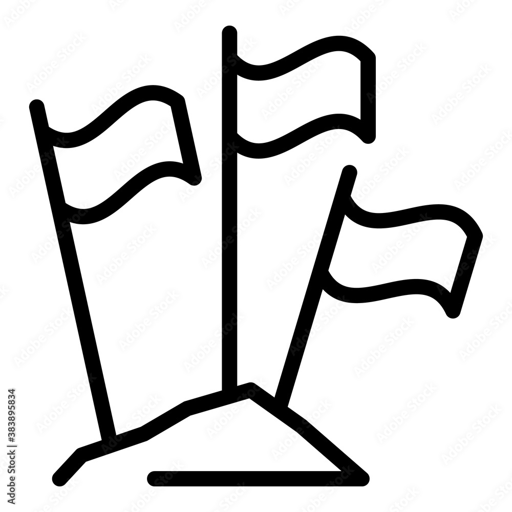 Poster flags toothpick icon. outline flags toothpick vector icon for web design isolated on white backgroun
