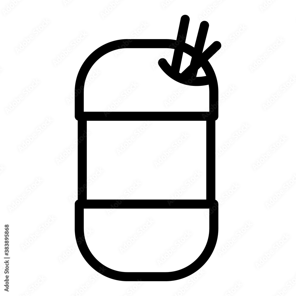 Poster box of toothpick icon. outline box of toothpick vector icon for web design isolated on white backgro