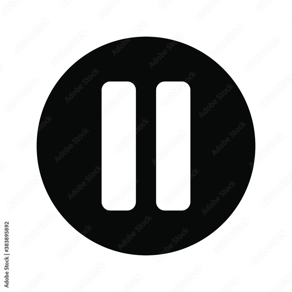 Poster play and pause button vector icon. video play button symbol vector illustration color editable. eps 