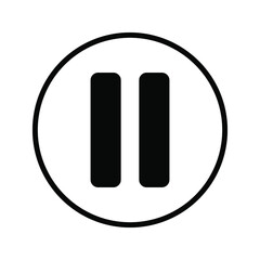 Play and pause button Vector icon. Video play button symbol vector illustration color editable. eps 10