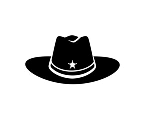 cowboy western hat icon vector isolated