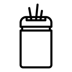 Toothpick box accessory icon. Outline toothpick box accessory vector icon for web design isolated on white background