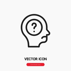 alzheimer icon vector sign symbol