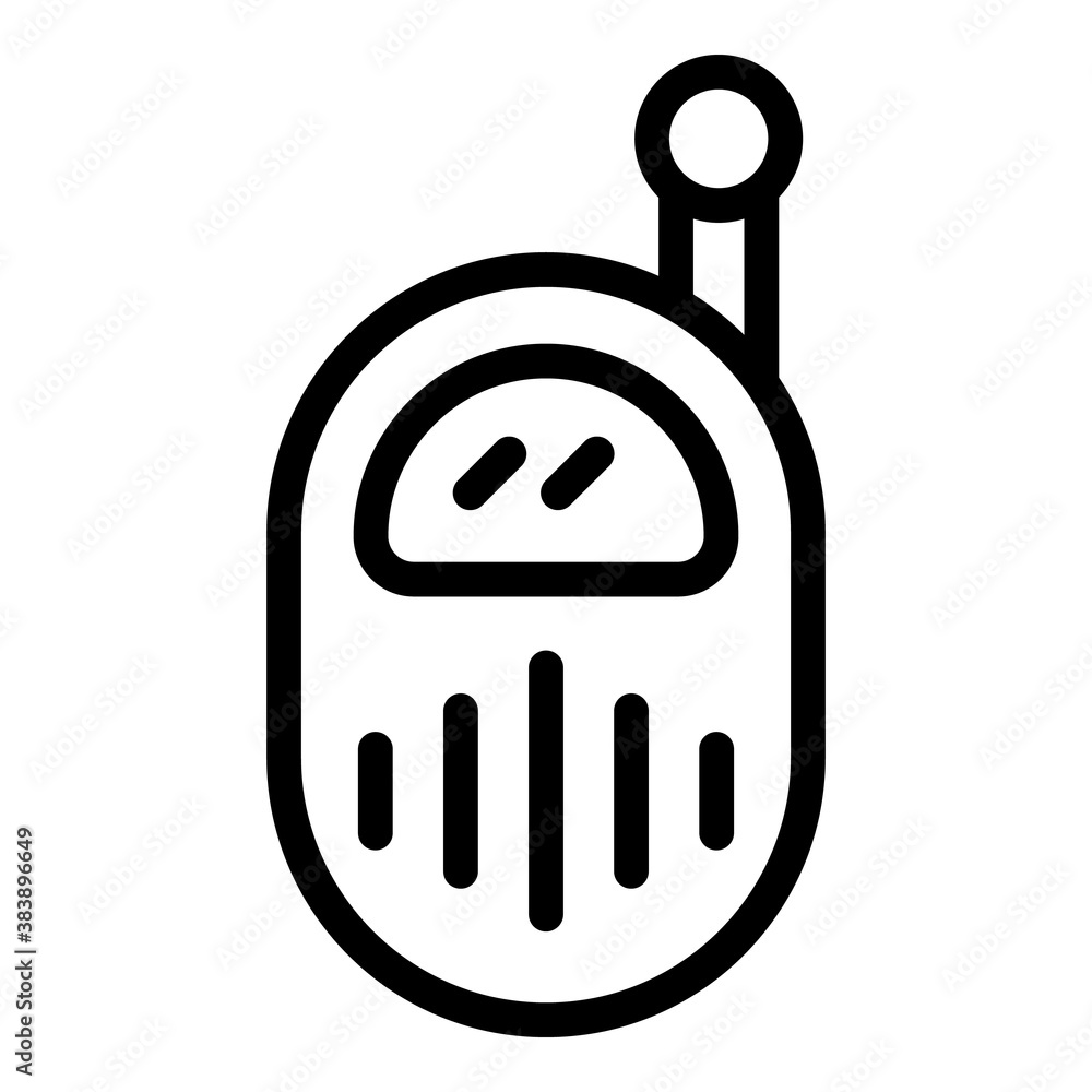 Aufkleber baby monitor button icon. outline baby monitor button vector icon for web design isolated on white b