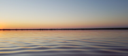 sunset on the salt lake
