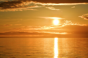 Lake Onega at sunrise