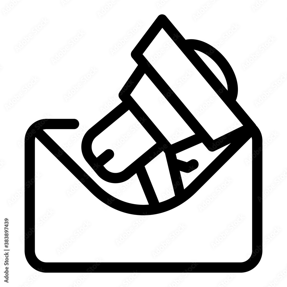 Poster Promotion envelope icon. Outline promotion envelope vector icon for web design isolated on white background
