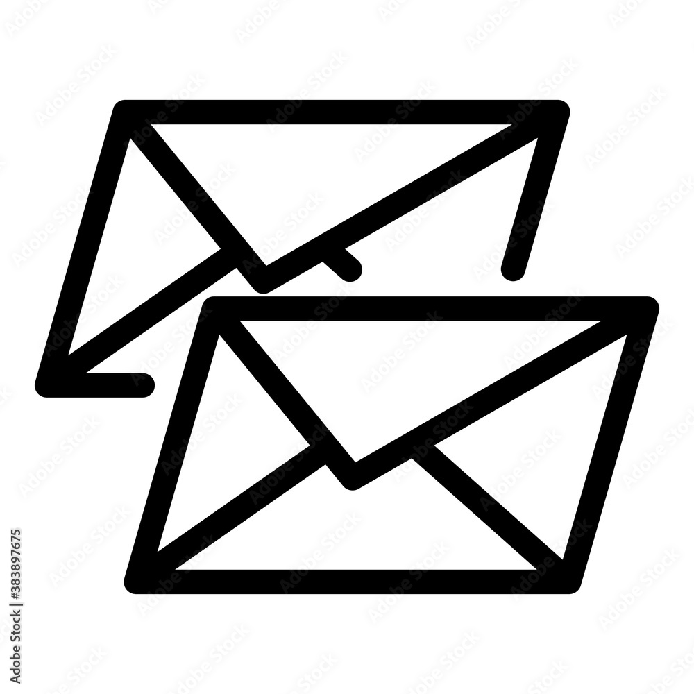 Poster card envelope icon. outline card envelope vector icon for web design isolated on white background