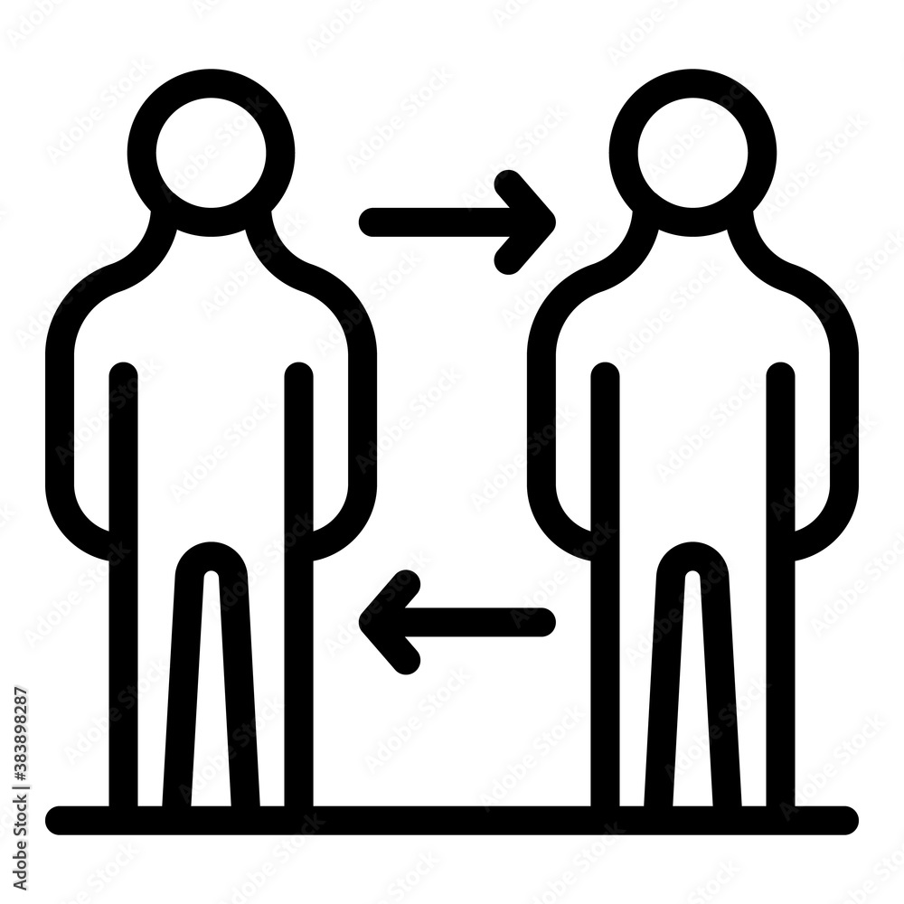 Poster manager comparison icon. outline manager comparison vector icon for web design isolated on white bac