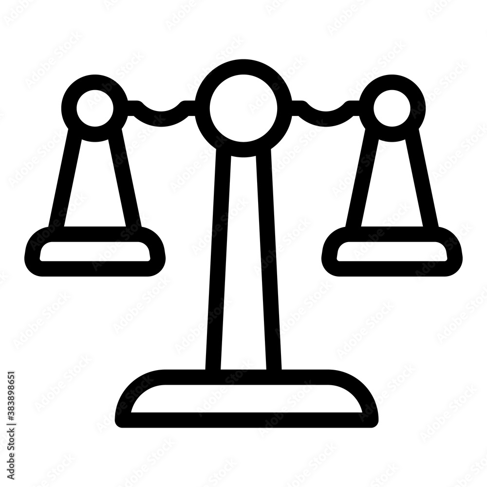 Poster check scales comparison icon. outline check scales comparison vector icon for web design isolated on