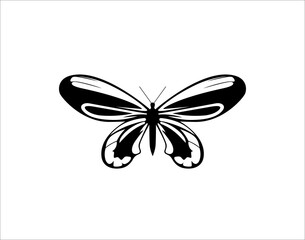 Butterfly silhouette vector illustration	