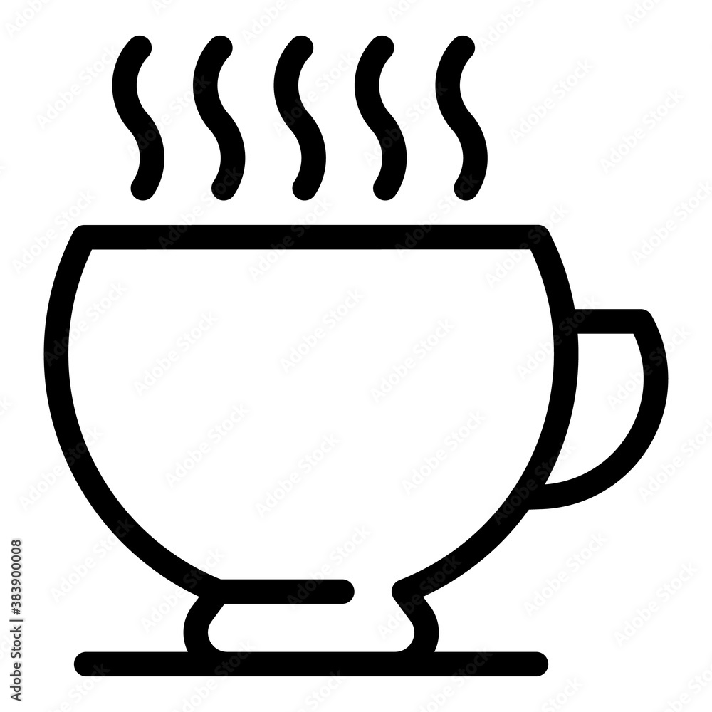 Poster break mug icon. outline break mug vector icon for web design isolated on white background