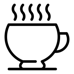 Break mug icon. Outline break mug vector icon for web design isolated on white background