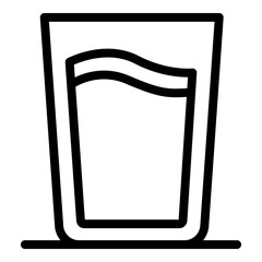 Warm glass mug icon. Outline warm glass mug vector icon for web design isolated on white background