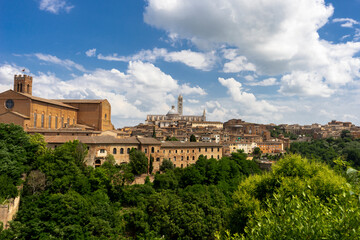 Fototapeta na wymiar Panoramic view of Siena Italy 