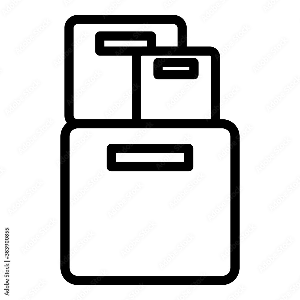 Poster office box icon. outline office box vector icon for web design isolated on white background