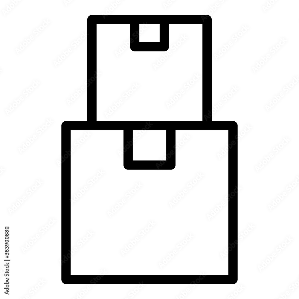Poster present box icon. outline present box vector icon for web design isolated on white background