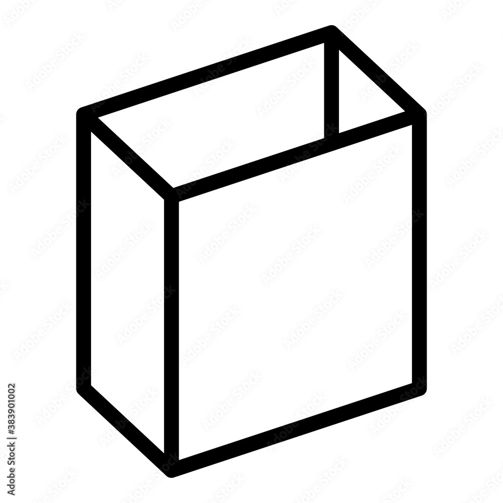 Poster square box icon. outline square box vector icon for web design isolated on white background