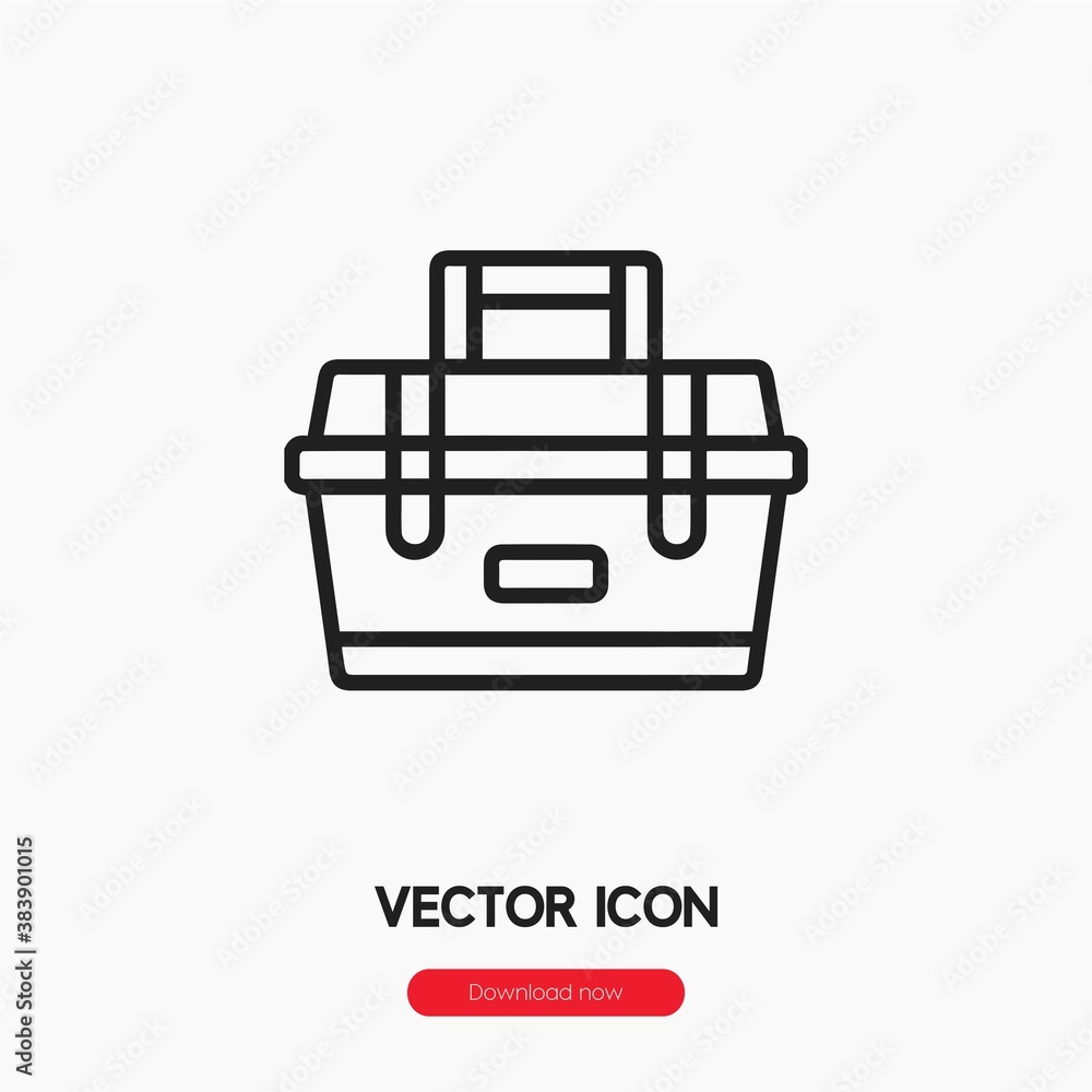Poster toolbox icon vector. linear style sign for mobile concept and web design. toolbox symbol illustratio