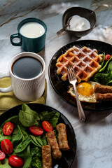 Belgian Waffle Breakfast