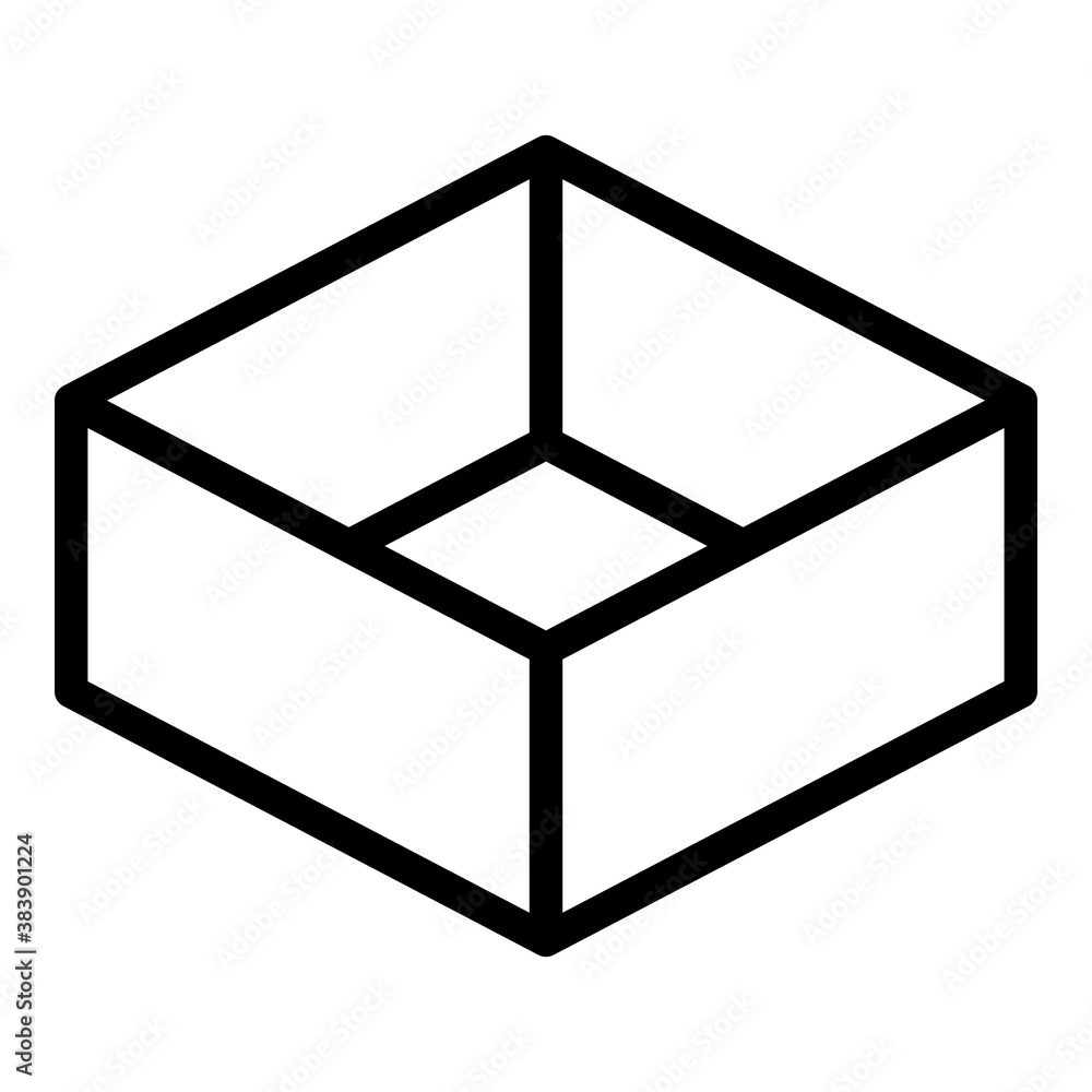 Poster package box icon. outline package box vector icon for web design isolated on white background