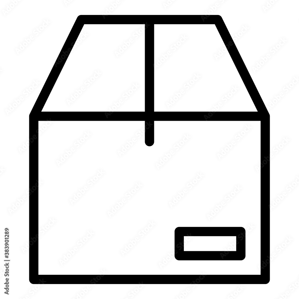 Poster parcel box icon. outline parcel box vector icon for web design isolated on white background