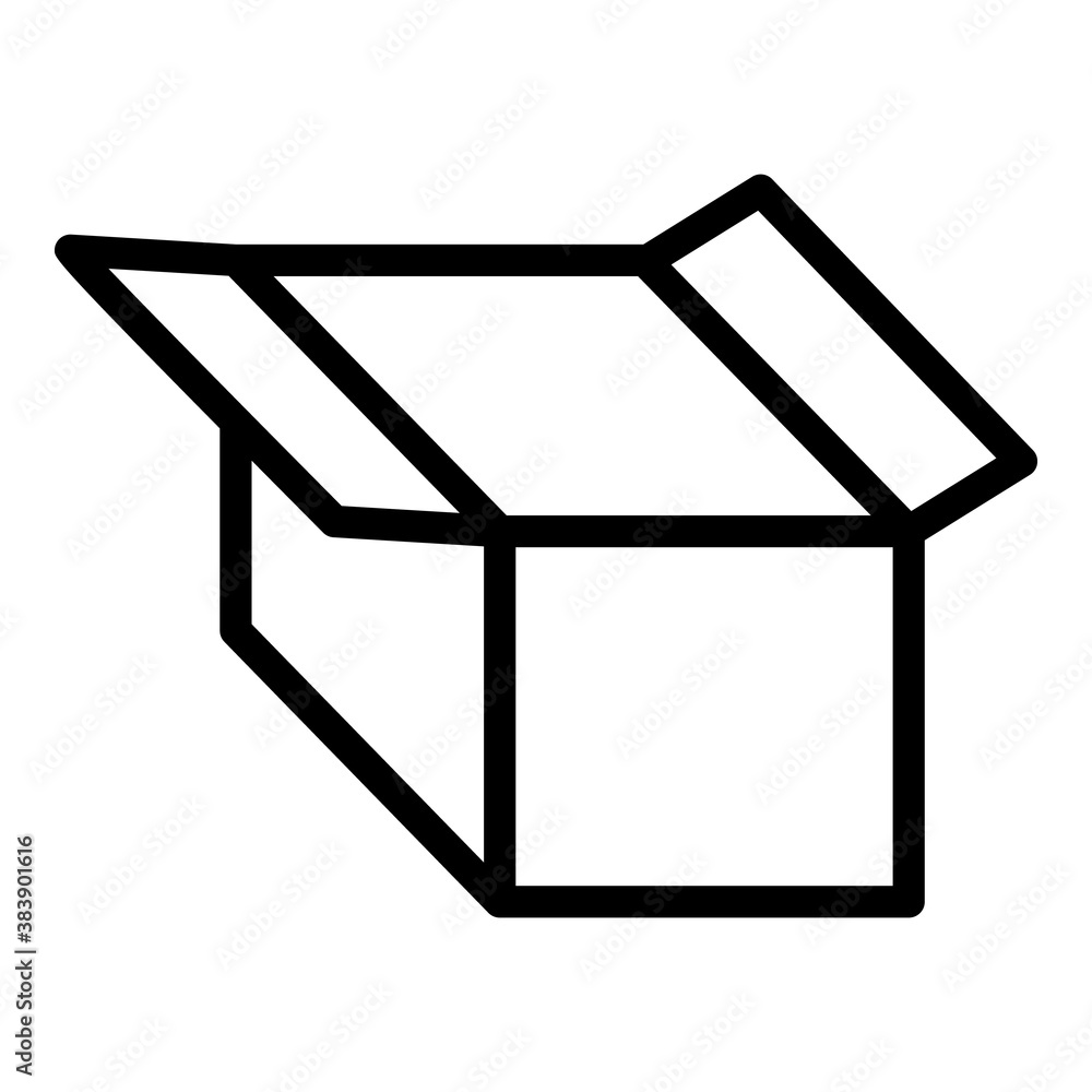 Poster product box icon. outline product box vector icon for web design isolated on white background