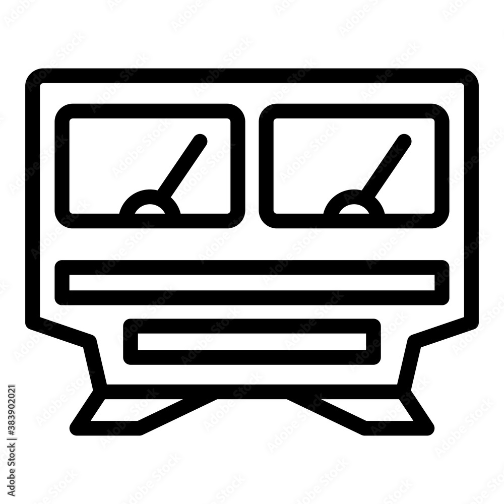 Poster controller voltage regulator icon. outline controller voltage regulator vector icon for web design i