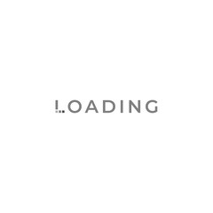 loading logo design modern simple wordmark with symbols in the letter L