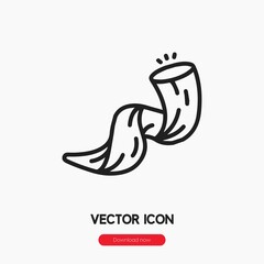 shofar icon vector. Linear style sign for mobile concept and web design. shofar symbol illustration. Pixel vector graphics - Vector.	