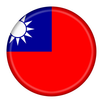 recommend clip art: Taiwan flag button 3d illustration with clipping path Blue Sky White Sun Wholly Red Earth
