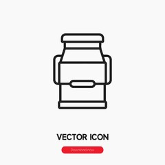 milk tank icon vector sign symbol