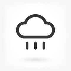Rain Cloud Vector icon . Lorem Ipsum Illustration design