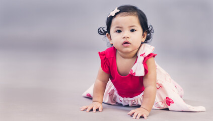 Portrait of little asian girl