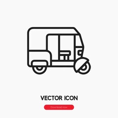 rickshaw icon vector sign symbol