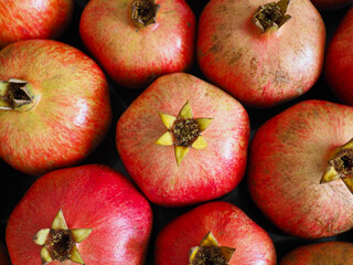 Fresh ripe pomegranate on the table