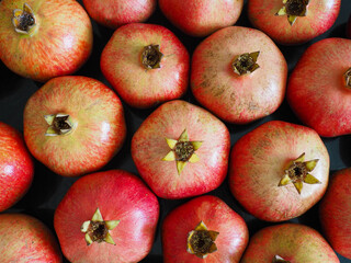 Fresh ripe pomegranate on the table