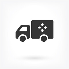 Truck icon Vector icon . Lorem Ipsum Illustration design
