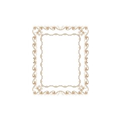 Frame with wavy line for pfoto. Vector.