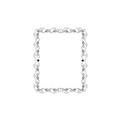 Frame with wavy line for pfoto. Vector.