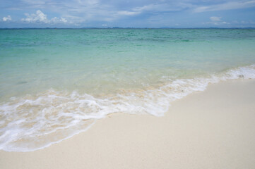 beach with sky and clouds