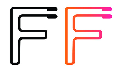 alphabet letter F, initial letter logo F, vector 