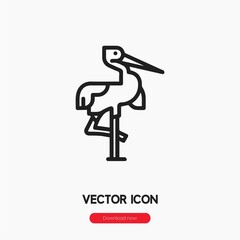 stork icon vector sign symbol