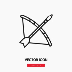 bow and arrow icon vector sign symbol