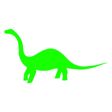 Diplodocus dinosaur silhouette, vector illustration