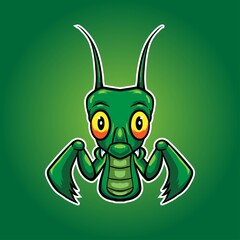 praying mantis logo mascot
